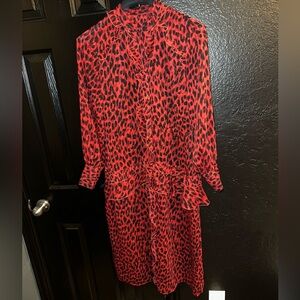 Rachel Roy Midi dress, red leopard
